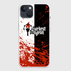 Чехол для iPhone 13 с принтом Darkest Dungeon | DD | Black White Logo в Новосибирске,  |  | Тематика изображения на принте: colour of madness | crimson court | darkest dungeon | game | logo | roguelike | shieldbreaker | the shieldbreaker | игра | лого | логотип | ролевая игра | темнейшее подземелье