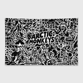 Флаг-баннер с принтом Arctic monkeys Pattern в Новосибирске, 100% полиэстер | размер 67 х 109 см, плотность ткани — 95 г/м2; по краям флага есть четыре люверса для крепления | alternative | arctic monkeys | metall | music | rock | альтернатива | арктик монкейс | арктические обезьяны | металл | музыка | рок