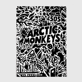 Постер с принтом Arctic monkeys Pattern в Новосибирске, 100% бумага
 | бумага, плотность 150 мг. Матовая, но за счет высокого коэффициента гладкости имеет небольшой блеск и дает на свету блики, но в отличии от глянцевой бумаги не покрыта лаком | alternative | arctic monkeys | metall | music | rock | альтернатива | арктик монкейс | арктические обезьяны | металл | музыка | рок