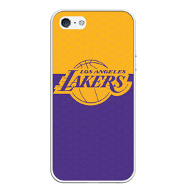 Чехол для iPhone 5/5S матовый с принтом LAKERS LINE HEXAGON SPORT в Новосибирске, Силикон | Область печати: задняя сторона чехла, без боковых панелей | america | basketball | hexagon | kobe bryant | la | la lakers | lakers | los angeles lakers | nba | usa | баскетбол | гексагон | геометрия | кобе брайант | лос анджелес лейкерс | нба | соты | сша