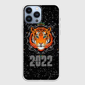 Чехол для iPhone 13 Pro Max с принтом Голова Тигра Символ 2022 в Новосибирске,  |  | 2022 | black | cat | christmas | merry | new year | tiger | xmas | водяной | год тигра | животные | кот | кошки | новый год | паттерн | полосатый | рождество | снег | снежинки | тигры | узор | цветы | черный