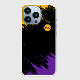 Чехол для iPhone 13 Pro с принтом LAKERS БРЫЗГИ КРАСОК в Новосибирске,  |  | america | basketball | colors | kobe bryant | la | la lakers | lakers | los angeles lakers | nba | paints | usa | баскетбол | брызги | брызги красок | кобе брайант | краски | лос анджелес лейкерс | нба | сша