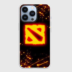 Чехол для iPhone 13 Pro с принтом DOTA 2 FIRE LOGO   ДОТА 2 ОГНЕННЫЙ ЛОГО в Новосибирске,  |  | Тематика изображения на принте: bristleback | dota | dota 2 | dota2 | heroes | invoker | lina | og team | pudge | shadow | shadow fiend | team liquid | team spirit | the international | windranger | бристелбек | бристл | брызги | брызги красок | дота | дота 2 | дота2 | краски | пудж | т