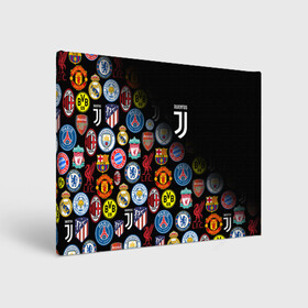 Холст прямоугольный с принтом JUVENTUS LOGOBOMBING SPORT в Новосибирске, 100% ПВХ |  | black white | cr7 | fc juventus | football | juve | juventus | ronaldo | sport | бык | роналдо | роналду | спорт | футбол | чёрно белый | ювентус