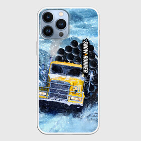 Чехол для iPhone 13 Pro Max с принтом SnowRunner грузовик в Новосибирске,  |  | auto | car | mudrunner | snow runner | snowrunner | авто | бездорожье | внедорожник | вождение | грузовик | дальнобойщики | машина | симулятор | снег | тягач | фура