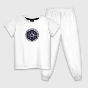 Детская пижама хлопок с принтом Логотип Cognito Inc в Новосибирске, 100% хлопок |  брюки и футболка прямого кроя, без карманов, на брюках мягкая резинка на поясе и по низу штанин
 | глобус | знак | корпорация | круг | логотип