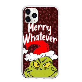 Чехол для iPhone 11 Pro матовый с принтом ГРИНЧ | GRINCH | WHATEVER в Новосибирске, Силикон |  | 2020 | 2021 | 2022 | christmas | grinch | merry | santa | whatever | гринч | дед мороз | леденец | нг | новогодний | новый год | олени | рождество | санта клаус | свитер | узоры