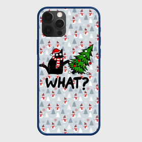 Чехол для iPhone 12 Pro Max с принтом WHAT CAT | CHRISTMAS в Новосибирске, Силикон |  | 2020 | 2021 | 2022 | cat | cats | christmas | merry | what | ват | кот | леденец | мяу | нг | новогодний | новый год | олени | рождество | свитер | узоры