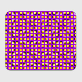 Прямоугольный коврик для мышки с принтом Фиолетовый Фон с Желтыми Квадратами (Иллюзия Движения) в Новосибирске, натуральный каучук | размер 230 х 185 мм; запечатка лицевой стороны | Тематика изображения на принте: абстракция | аум | галлюцинация | зазеркалье | игра ума | иллюзии | индиго | майя | мантра | медитация | мираж | неон | нирвана | обман зрения | ом | оптические иллюзии | просветление | психоделика