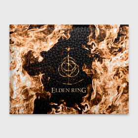 Обложка для студенческого билета с принтом Elden Ring Logo в Новосибирске, натуральная кожа | Размер: 11*8 см; Печать на всей внешней стороне | elden ring | игра элден ринг | кольцо элдена | элден | элден ринг