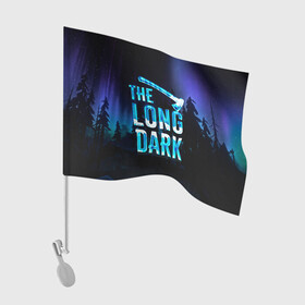 Флаг для автомобиля с принтом The Long Dark Logo в Новосибирске, 100% полиэстер | Размер: 30*21 см | Тематика изображения на принте: alaska | long dark | the long dark | аляска | выживание | длинная тьма | долгая тьма | игра long dark