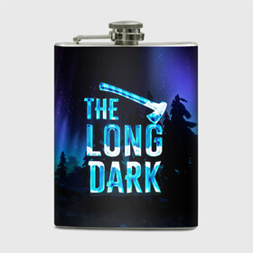 Фляга с принтом The Long Dark Logo в Новосибирске, металлический корпус | емкость 0,22 л, размер 125 х 94 мм. Виниловая наклейка запечатывается полностью | Тематика изображения на принте: alaska | long dark | the long dark | аляска | выживание | длинная тьма | долгая тьма | игра long dark