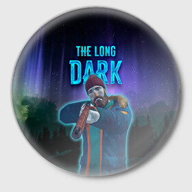 Значок с принтом The Long Dark Will Mackenzie в Новосибирске,  металл | круглая форма, металлическая застежка в виде булавки | Тематика изображения на принте: long dark | the long dark | will mackenzie | длинная тьма | долгая тьма | игра long dark | уилл маккензи