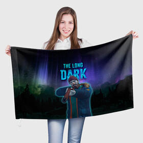 Флаг 3D с принтом The Long Dark Will Mackenzie в Новосибирске, 100% полиэстер | плотность ткани — 95 г/м2, размер — 67 х 109 см. Принт наносится с одной стороны | long dark | the long dark | will mackenzie | длинная тьма | долгая тьма | игра long dark | уилл маккензи