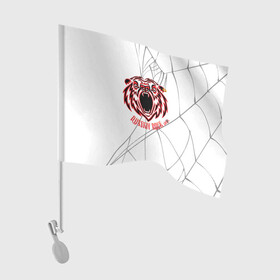 Флаг для автомобиля с принтом Бардак -Русский рок с паутиной в Новосибирске, 100% полиэстер | Размер: 30*21 см | бакдак | паук | паутина | рок | рок группа | русский рок