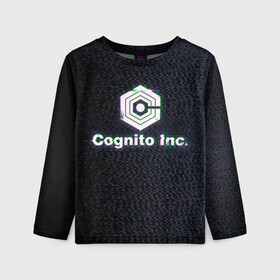 Детский лонгслив 3D с принтом Экран Cognito Inc в Новосибирске, 100% полиэстер | длинные рукава, круглый вырез горловины, полуприлегающий силуэт
 | Тематика изображения на принте: знак | лого | надпись | помехи | экран