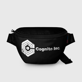 Поясная сумка 3D с принтом Logo Cognito Inc в Новосибирске, 100% полиэстер | плотная ткань, ремень с регулируемой длиной, внутри несколько карманов для мелочей, основное отделение и карман с обратной стороны сумки застегиваются на молнию | знак | корпорация | логотип | надпись | название