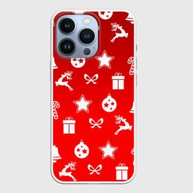 Чехол для iPhone 13 Pro с принтом Новогодний узор красный градиент. в Новосибирске,  |  | 2022 | happy new year | merry christmas | год тигра | зима близко | нг | новогодний | новогодняя символика | новый год | новый год 2022 | рождество | символ 2022 года | снег | снежинки