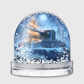 Игрушка Снежный шар с принтом World of Tanks Christmas в Новосибирске, Пластик | Изображение внутри шара печатается на глянцевой фотобумаге с двух сторон | art | christmas | gifts | moon | new year | night | snow | tank | tree | winter | world of tanks | арт | елка | зима | луна | новый год | ночь | подарки | рождество | снег | танк