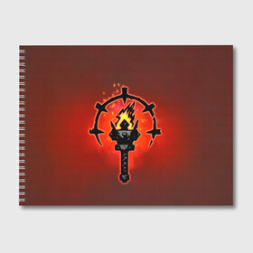 Альбом для рисования с принтом Darkest Dungeon Факел в Новосибирске, 100% бумага
 | матовая бумага, плотность 200 мг. | darkest dungeon | fire | flame | torch | огонь | пламя | темнейшее подземелье | темное подземелье