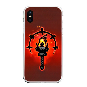 Чехол для iPhone XS Max матовый с принтом Darkest Dungeon Факел в Новосибирске, Силикон | Область печати: задняя сторона чехла, без боковых панелей | darkest dungeon | fire | flame | torch | огонь | пламя | темнейшее подземелье | темное подземелье