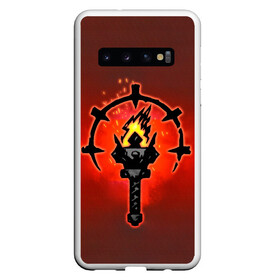 Чехол для Samsung Galaxy S10 с принтом Darkest Dungeon Факел в Новосибирске, Силикон | Область печати: задняя сторона чехла, без боковых панелей | darkest dungeon | fire | flame | torch | огонь | пламя | темнейшее подземелье | темное подземелье