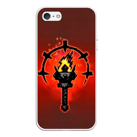 Чехол для iPhone 5/5S матовый с принтом Darkest Dungeon Факел в Новосибирске, Силикон | Область печати: задняя сторона чехла, без боковых панелей | darkest dungeon | fire | flame | torch | огонь | пламя | темнейшее подземелье | темное подземелье