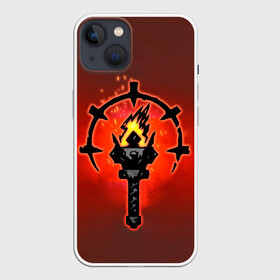 Чехол для iPhone 13 с принтом Darkest Dungeon Факел в Новосибирске,  |  | darkest dungeon | fire | flame | torch | огонь | пламя | темнейшее подземелье | темное подземелье