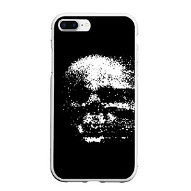 Чехол для iPhone 7Plus/8 Plus матовый с принтом Skulls glitch в Новосибирске, Силикон | Область печати: задняя сторона чехла, без боковых панелей | dark | fashion | glitch | hype | skull | глитч | мода | тёмный | хайп | череп