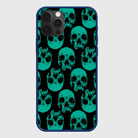 Чехол для iPhone 12 Pro Max с принтом Узор из зелёных черепков в Новосибирске, Силикон |  | fashion | hype | pattern | skull | мода | узор | хайп | череп
