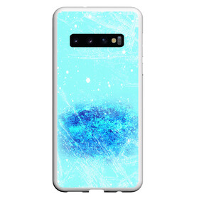 Чехол для Samsung Galaxy S10 с принтом Под слоем льда в Новосибирске, Силикон | Область печати: задняя сторона чехла, без боковых панелей | ice | замерзание воды | замерзшее озеро | зима | лед | лёд под снегом | опасный лед | первый лед | прорубь | толстый слой льда | тонкий лёд | холод