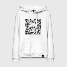 Мужская толстовка хлопок с принтом QR Skull в Новосибирске, френч-терри, мягкий теплый начес внутри (100% хлопок) | карман-кенгуру, эластичные манжеты и нижняя кромка, капюшон с подкладом и шнурком | coronavirus | covid | covid19 | qr code | qr код | sputnik | вакцина | вакцинация | вирус | здоровье | изоляция | иммунитет | карантин | ковид | код | корона | коронавирус | маркировка | маска | матрица | п | пандемия