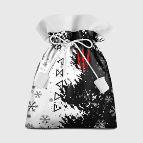Подарочный 3D мешок с принтом THE WITCHER НОВОГОДНИЙ в Новосибирске, 100% полиэстер | Размер: 29*39 см | geralt | the witcher | the witcher wild hunt | witcher | ведьмак | ведьмак 3 | геральт | новогодний | с новым годом | сериал | снежинки