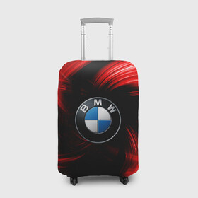 Чехол для чемодана 3D с принтом BMW RED BEAST в Новосибирске, 86% полиэфир, 14% спандекс | двустороннее нанесение принта, прорези для ручек и колес | autosport | bmw | motorsport | авто | автоспорт | бмв | в тренде | красный | машина | подарок | популярое | рекомендации | спорт