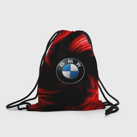 Рюкзак-мешок 3D с принтом BMW RED BEAST в Новосибирске, 100% полиэстер | плотность ткани — 200 г/м2, размер — 35 х 45 см; лямки — толстые шнурки, застежка на шнуровке, без карманов и подкладки | autosport | bmw | motorsport | авто | автоспорт | бмв | в тренде | красный | машина | подарок | популярое | рекомендации | спорт