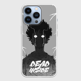 Чехол для iPhone 13 Pro с принтом DEAD INSIDE (Mob psycho) в Новосибирске,  |  | dead inside | mob psycho | аниме | ветки | персонаж | рисунок