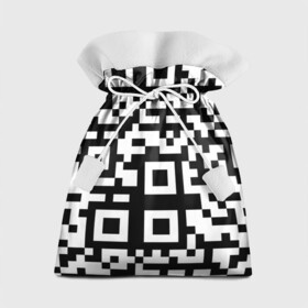 Подарочный 3D мешок с принтом qr code куаркод в Новосибирске, 100% полиэстер | Размер: 29*39 см | covid | qr code | антикороновирус | ковид | куаркод | привика