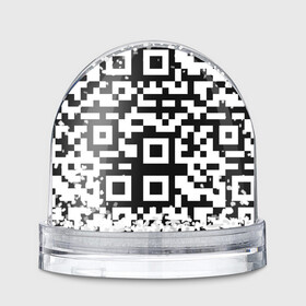 Игрушка Снежный шар с принтом qr code куаркод в Новосибирске, Пластик | Изображение внутри шара печатается на глянцевой фотобумаге с двух сторон | covid | qr code | антикороновирус | ковид | куаркод | привика