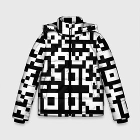 Зимняя куртка для мальчиков 3D с принтом qr code куаркод в Новосибирске, ткань верха — 100% полиэстер; подклад — 100% полиэстер, утеплитель — 100% полиэстер | длина ниже бедра, удлиненная спинка, воротник стойка и отстегивающийся капюшон. Есть боковые карманы с листочкой на кнопках, утяжки по низу изделия и внутренний карман на молнии. 

Предусмотрены светоотражающий принт на спинке, радужный светоотражающий элемент на пуллере молнии и на резинке для утяжки | covid | qr code | антикороновирус | ковид | куаркод | привика