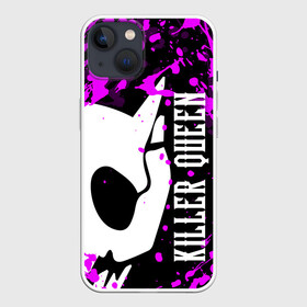 Чехол для iPhone 13 с принтом JOJO   KILLER QUEEN   КОРОЛЕВА УБИЙЦА   БРЫЗГИ в Новосибирске,  |  | Тематика изображения на принте: adventure | jojo | jojos bizarre | jojos bizarre adventure | killer queen | pattern | yare yare daze | аниме | брызги | джоджо | манга | узор | яре яре дазе