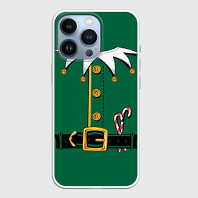 Чехол для iPhone 13 Pro с принтом Christmas Elf Outfit в Новосибирске,  |  | christmas | claus | clothes | deer | elf | frost | helpers | new | north | outfit | pole | santa | year | год | дед | клаус | мороз | новый | одежда | олени | полюс | помощники | рождественский | рождество | санта | санты | северный | эльф