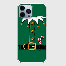 Чехол для iPhone 13 Pro Max с принтом Christmas Elf Outfit в Новосибирске,  |  | christmas | claus | clothes | deer | elf | frost | helpers | new | north | outfit | pole | santa | year | год | дед | клаус | мороз | новый | одежда | олени | полюс | помощники | рождественский | рождество | санта | санты | северный | эльф