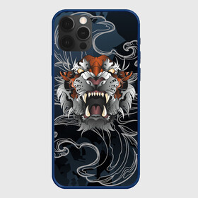 Чехол для iPhone 12 Pro Max с принтом Рычащий Тигр в японском стиле в Новосибирске, Силикон |  | волны | символ года | тигр | хищник | япония
