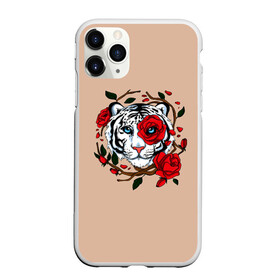 Чехол для iPhone 11 Pro матовый с принтом White Tiger Symbol в Новосибирске, Силикон |  | blue | christmas | eyes | face | flowers | glow | muzzle | new | rose | snow | symbol | tiger | tulip | white | winter | year | белый | глаза | год | года | зима | лицо | нового | новый | рождество | свечение | символ | синее | тигр | тигра