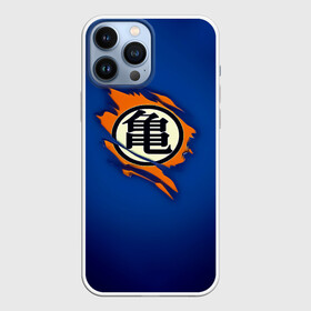 Чехол для iPhone 13 Pro Max с принтом Рваный логотип Гоку Dragon Ball в Новосибирске,  |  | Тематика изображения на принте: anime | dragon ball | dragon ball super | dragon ball z | dragonball | goku | kakarotto | manga | son goku | аниме | будока | драгон болл | драгонболл | жемчуг дракона | манга | сайян | сон гоку | фермер редиски