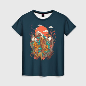 Женская футболка 3D с принтом Осенний Закат в Новосибирске, 100% полиэфир ( синтетическое хлопкоподобное полотно) | прямой крой, круглый вырез горловины, длина до линии бедер | birds | carp | clouds | fish | forest | japan | japanese | koi | moon | mountains | nature | sun | sunset | symbol | tiger | trees | year | года | горы | деревья | закат | карп | кои | лес | луна | облака | природа | птицы | рыба | символ | солнце | тигр 