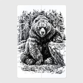 Магнитный плакат 2Х3 с принтом Истинный хозяин Русского леса в Новосибирске, Полимерный материал с магнитным слоем | 6 деталей размером 9*9 см | Тематика изображения на принте: bear | courage | fearlessness | force | forest | muzzle | paws | power | russia | stone | бесстрашие | камень | лапы | лес | медведь | мощь | мужество | отвага | россия | сила