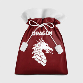Подарочный 3D мешок с принтом WHITE_DRAGON в Новосибирске, 100% полиэстер | Размер: 29*39 см | dragon | white | white dragon | белый | белый дракон | дракон | дракон вектор