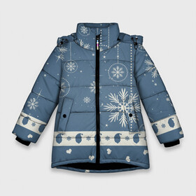 Зимняя куртка для девочек 3D с принтом Капелька новогоднего настроения в Новосибирске, ткань верха — 100% полиэстер; подклад — 100% полиэстер, утеплитель — 100% полиэстер. | длина ниже бедра, удлиненная спинка, воротник стойка и отстегивающийся капюшон. Есть боковые карманы с листочкой на кнопках, утяжки по низу изделия и внутренний карман на молнии. 

Предусмотрены светоотражающий принт на спинке, радужный светоотражающий элемент на пуллере молнии и на резинке для утяжки. | 2021 | 2022 | happy new year | happy new year 2022 | новый год | новый год 2022 | санта | снежинки