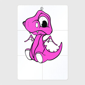 Магнитный плакат 2Х3 с принтом Дракоша маленькая розовая в Новосибирске, Полимерный материал с магнитным слоем | 6 деталей размером 9*9 см | девочкам | детские | дино | динозавр | для девушек | для детей | дракон | женские | крылья | младенец | родился | сказка